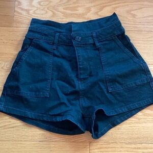 Black high waisted shorts